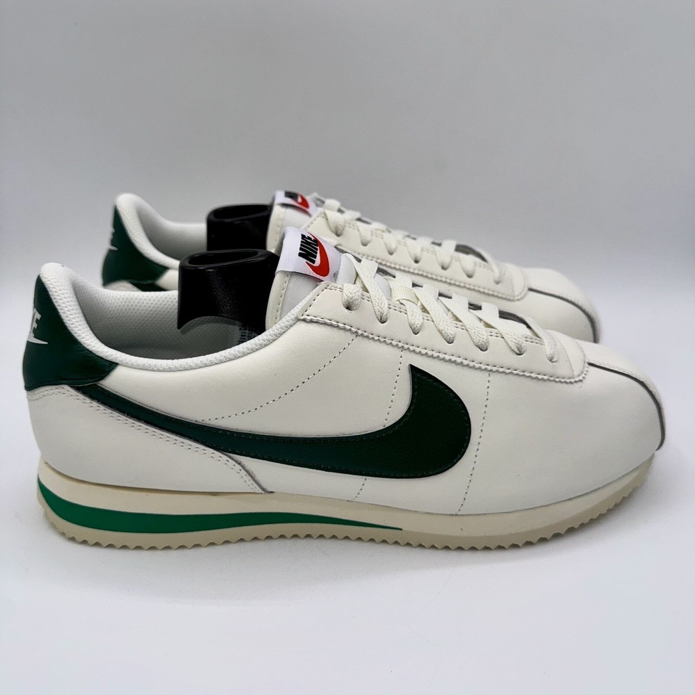 Nike Cortez Sneakers Men's Size 10.5 Women's Size 12 Gorge Green Leather White - Picture 14 of 14